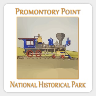 Steam Engine at Promontory Point National Historical Park in Utah Magnet